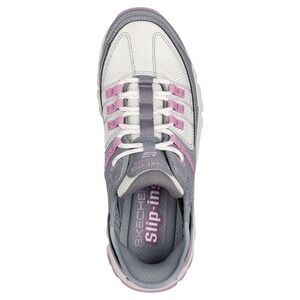 Skechers Women's Slip-In Sneakers - Gray, White, and Pink size 8